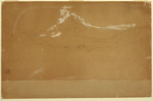 Guanojo ve Guaranda, Ekvador yakınlarındaki Chimborazo Dağı by Frederic Edwin Church