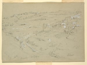 Zeytin Dağı, Beytanya, Siloam ve Kudüs, Filistin [Bethany ve Silwan, Doğu Kudüs ve Kudüs, İsrail] by Frederic Edwin Church