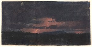 Hudson Vadisi üzerinde fırtına, 1867. by Frederic Edwin Church