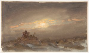 Ay Işığında Kış Manzarası by Frederic Edwin Church