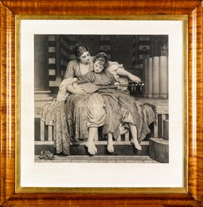 Müzik Dersi (fotogravür) by Frederic Leighton