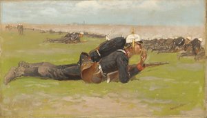 Prusya Piyade için Saha Tatbikatı by Frederic Remington