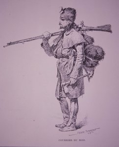 Fransız-Kanadalı kürk avcısı Coureur du Bois by Frederic Remington