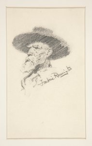 Bir adamın başı by Frederic Remington