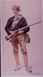 İspanya-Amerika Savaşı 1898, Krag-Jorgensen dergisi tüfeğiyle silahlanmış ABD piyadesi