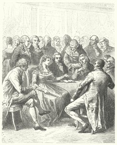 Madam Roland ve Girondinler, Fransız Devrimi (gravür)