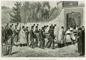 Bir reşit olmayanın cenazesi. Edouard Charton (1807-1890), Hachette, Paris tarafından yönetilen tur du monde 1888
