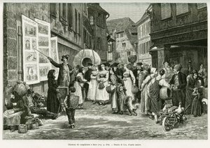 Barr sokaklarında ağlayan şarkıcı. Edouard Charton (1807-1890), Hachette, Paris tarafından yönetilen tur du monde 1888