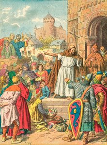 Peter the Hermit preaching the Crusade