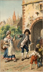 Popüler şarkı: “A Paris y a-t-une dame””. Bir adam bir hizmetçiyle alay eder, bu yüzden yüzü cila ile kaplanır. Frederic Theodore Lix