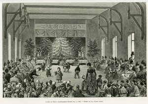 Dietsch kuruluşundaki Noel ağacı. Edouard Charton (1807-1890), Hachette, Paris tarafından yönetilen tur du monde 1888