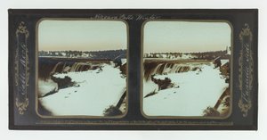 Kış, Niagara Şelalesi, Masa Kayası, Kanada Tarafı by Frederic and William Langenheim