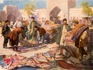 A Carpet Fair at Astrakhan  by Frederic de Haenen