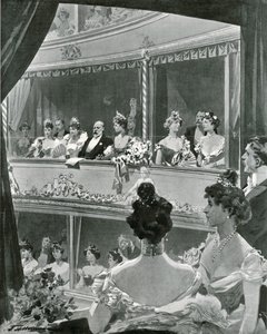 Kral Edward VII ve ailesi Covent Garden