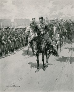 Çar askerlerini gözden geçiriyor by Frederic de Haenen