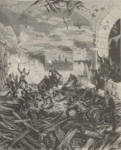 Patlamadan sonra Kışlık Saray, 17 Şubat 1880 akşamı. by Frederic de Haenen