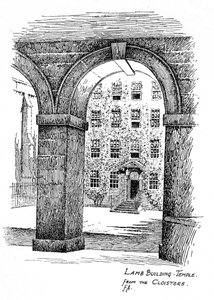 Kuzu Binası, Tapınak, manastırlardan, Londra, 1912 by Frederick Adcock