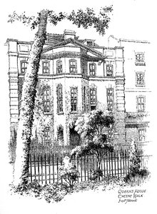 Queens House, Cheyne Yürüyüşü, Chelsea, Londra, 1912 by Frederick Adcock