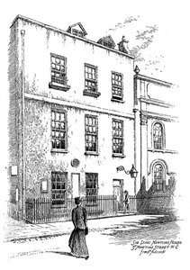 Sir Isaac Newtons Evi, St Martins Caddesi, Londra, 1912.