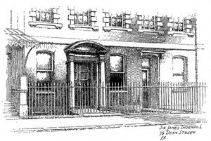 Sir James Thornhills evi, 75 Dean Street, Londra, 1912 by Frederick Adcock