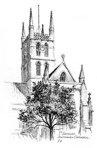 Southwark Katedrali, Londra, 1912 by Frederick Adcock
