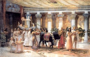 Kutsal Boğa Apis Alayı, 19. yüzyılın sonları veya 20. yüzyılın başlarında.