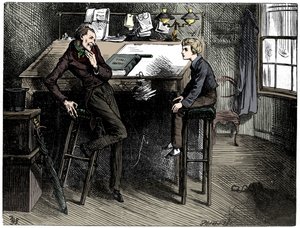 David Copperfield ve Uriah Heep, 1912. by Frederick Barnard