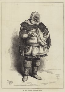 Gaiety Tiyatrosu'nda Falstaff olarak Bay Phelps, by Frederick Barnard