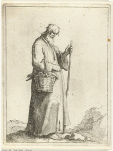 çiftçi, ile, sepet 15 küçük figür (dizi başlığı) by Frederick Bloemaert