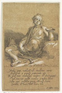 Bir kase ile sakat dilenci Küçük rakamlar (dizi adı) by Frederick Bloemaert