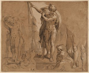 Aziz John the Baptist by Frederick Bloemaert after Parmigianino