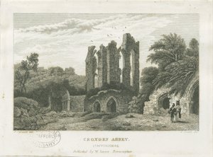 Croxden Abbey: gravür, nd [c 1830] (baskı) by Frederick Calvert