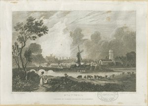 Stafford - Güney Batı Görünümü: gravür, nd [c 1830] (baskı) by Frederick Calvert