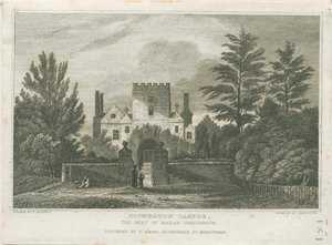 Stourton Kalesi: gravür, nd [c 1830] by Frederick Calvert