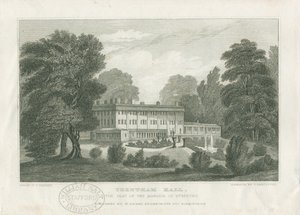 Trentham Hall: gravür, nd [c 1830] (baskı) by Frederick Calvert