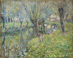 Nehir tarafından by Frederick Carl Frieseke