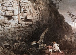 Avcı ve rehberi Maya başı Itzam Na