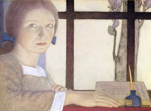 Ders Süresi (kağıt üzerinde kurşun kalem üzerinde wc) by Frederick Cayley Robinson