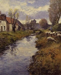 The Banks of the Loing, Montigny by Frederick Charles Vipont Ede