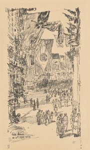 Müttefikler Bulvarı, 1918. by Frederick Childe Hassam