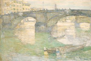 Ponte Santa Trinità, 1897. by Frederick Childe Hassam