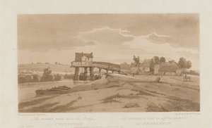 Charenton 1803'teki Köprünün üzerindeki Su Değirmeni; Views in Paris'ten 20. Levha, B181.25.2629 levhasının Emanuel Volume takibi