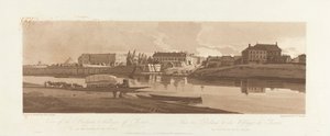 Siene Nehri kıyısındaki Choisi Sarayı ve Köyü'nün görünümü 1803; Views in Paris'ten Levha 14, B1981.25.2623 levhasının Emanuel Hacim takibi