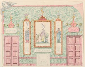 Duvar Yüksekliği, muhtemelen Ziyafet Salonu, Royal Pavilion, Brighton için by Frederick Crace