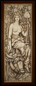 Toprak, The Four Elements serisinden, c.1888-89 (kağıt üzerinde kurşun kalem üzerine yıkama ile kalem ve mürekkep) by Frederick G. Smith