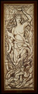 Fire, The Four Elements serisinden, c.1888-89 (kağıt üzerinde kurşun kalem üzerine yıkama ile kalem ve mürekkep) by Frederick G. Smith