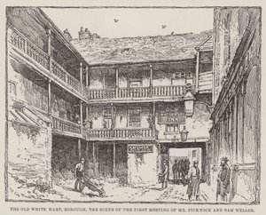 Old White Hart, Borough, Bay Pickwick ve Sam Weller'in İlk Buluşmasının Sahnesi