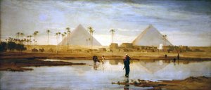 Piramitlerin Yakınındaki Köye Ford by Frederick Goodall