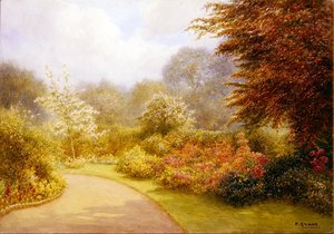 Azaleas Rectory Gardens, Brockhurst Hill (kağıt üzerine suluboya) by Frederick Henry Evans