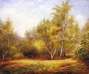 Buckhurst Tepesi yakınlarındaki Epping Ormanı (kağıt üzerine suluboya) by Frederick Henry Evans